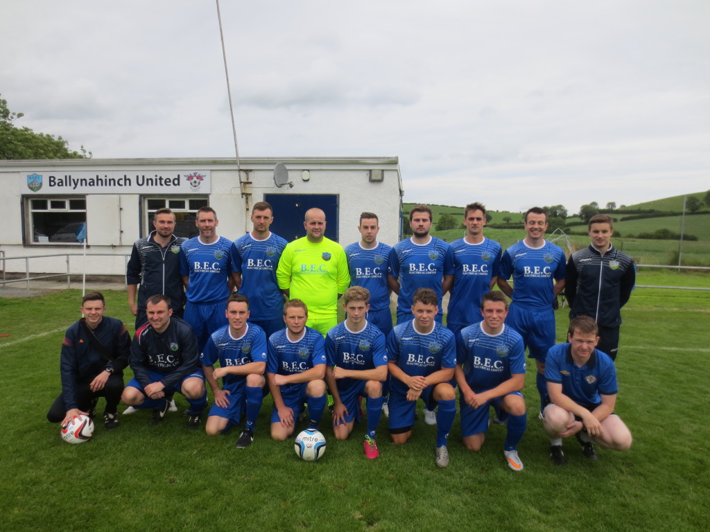 United in their new kit which was generously sponsored by BEC Electrical. The players and committee of BUFC are very appreciative of the continuing support BEC have given season after season by supplying new strips.